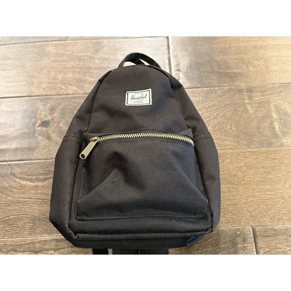 The Herschel Supply Co. Brand Unisex Mini Black Classic Backpack 11.5x9x5